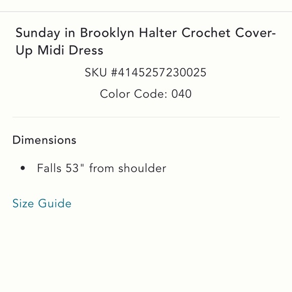 Anthropologie NWT Sz L stunning blue crocheted top-rated halter cover-up dress - Picture 14 of 16